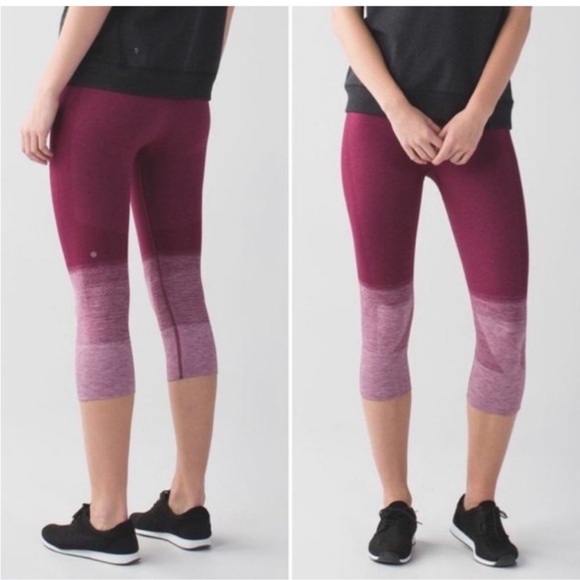 LuluLemon Seamless Compression Leggings 
Burgundy Ombré - Picture 3 of 4